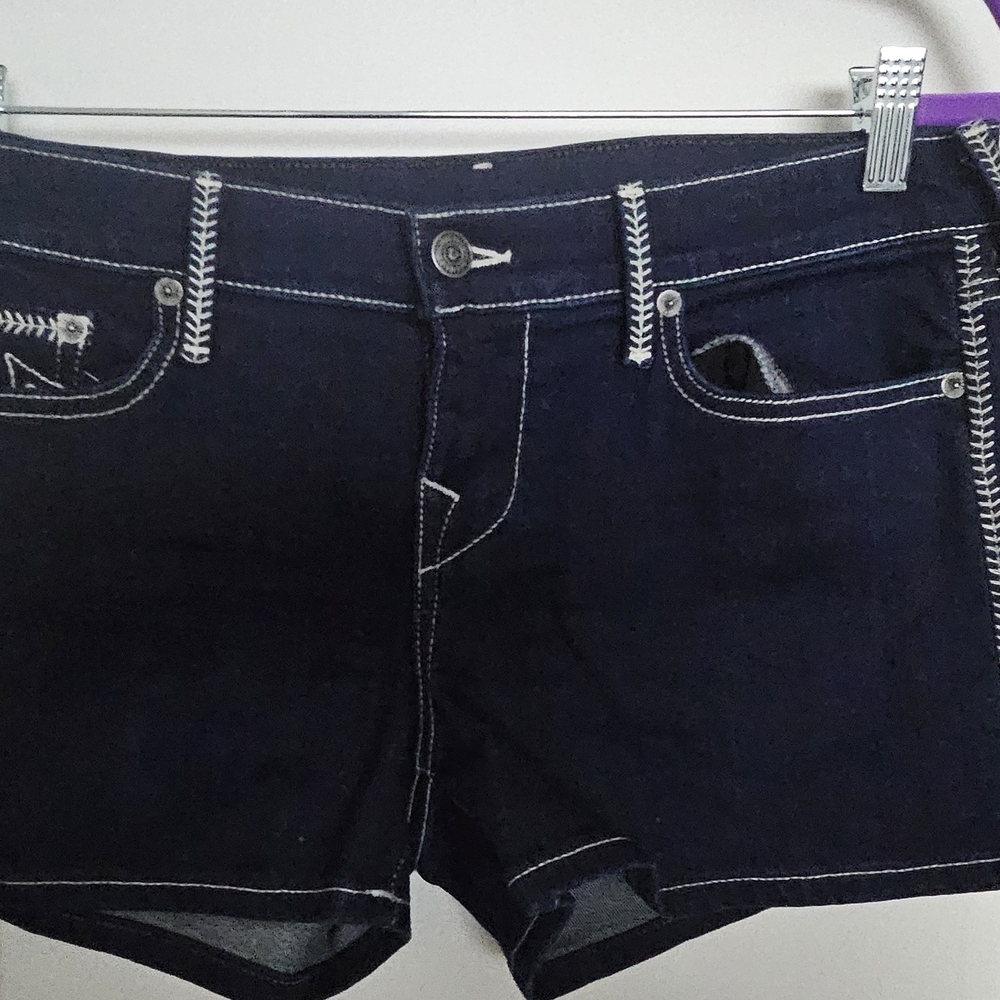 True Religion Dark Blue Jean Shorts